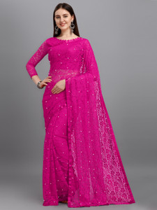 lorofy netlace embroidered embellished blouse material