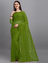 LOROFY Net/Lace Embroidered, Embellished Blouse Material