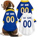 Los Angeles R Dog Clothes Custom Name Number T Shirt for Dog Gifts