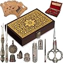 Lothee Embroidery Scissors Kits Victorian Sewing Kit, Bronze, Diamond
