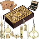 Lothee Embroidery Scissors Kits Victorian Sewing Kit, Gold, Diamond