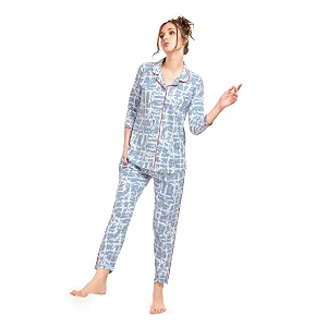 LOTIK Womens Cotton Geomatric Printed Shirt
