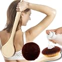 Lotion Applicator for Back, Feet, Long Handle Curved, Back Sunscreen Applicator for Kids, Women, Ultra Soft Bristles for Ultimate Comfy, Apply Cream Moisturizer, Self Tanner, Beige