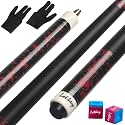 LOTKEY Pool Cue Sticks for Adults,Super Straightened Up 58'' 18 19 20 21oz Billiard Cues Canadian Maple Tacos De Billar Profesional Set of 4/3/2/1 House Bar Pool Que Table Beginner Pool Queue