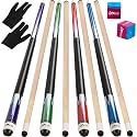 LOTKEY Pool Cue Sticks for Adults,Super Straightened Up 58'' 18 19 20 21oz Billiard Cues Canadian Maple Tacos De Billar Profesional Set of 4/3/2/1 House Bar Pool Que Table Beginner Pool Queue