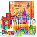 Lotmey 132PCS Magnetic Tiles with 2 Cars Deluxe Set, 3D Magnetic Building Blocks, Preschool Magnet STEM Toys Sensory Educational Toys for Toddlers Kids 3 4 5 6 7 8-12, Gift for Boys Girls