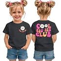 LOTUCY Toddler Girls Big Sister Shirt Cool Big Sis Club Announcement Outfit
