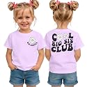 LOTUCY Toddler Girls Big Sister Shirt Cool Big Sis Club Announcement Outfit