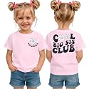 LOTUCY Toddler Girls Big Sister Shirt Cool Big Sis Club Announcement Outfit