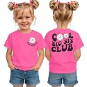LOTUCY Toddler Girls Big Sister Shirt Cool Big Sis Club Announcement Outfit