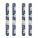 Lotus Flower Printed Refrigerator Door Handle Covers, 4 Pieces Covers for Refrigerator Handles, Kitchen Appliance Keep Clean from Smudges, Food Stains Universal Fit