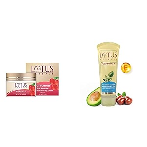 lotus herbals nutramoist skin renewal daily moisturising creme spf 25 50g amp jojoba face wash active milli capsules 120g