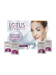 lotus herbals radiant diamond cellular radiance salon grade single facial kit
