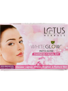 lotus herbals whiteglow instaglow brightening singlefacial kit