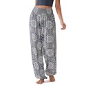 Lotus and Luna Women's Harem Pants Thai Pants for Beach &amp; Lounge High Waisted Flowy Boho Pants Genie Pants Yoga Pants