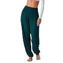 Lotus and Luna Women's Harem Pants Thai Pants for Beach &amp; Lounge High Waisted Flowy Boho Pants Genie Pants Yoga Pants