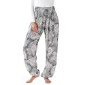 Lotus and Luna Women's Harem Pants Thai Pants for Beach &amp; Lounge High Waisted Flowy Boho Pants Genie Pants Yoga Pants