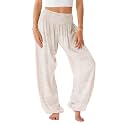 Lotus and Luna Women's Harem Pants Thai Pants for Beach &amp; Lounge High Waisted Flowy Boho Pants Genie Pants Yoga Pants