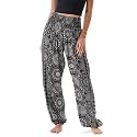 Lotus and Luna Women's Harem Pants Thai Pants for Beach &amp; Lounge High Waisted Flowy Boho Pants Genie Pants Yoga Pants