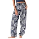Lotus and Luna Women's Harem Pants Thai Pants for Beach &amp; Lounge High Waisted Flowy Boho Pants Genie Pants Yoga Pants