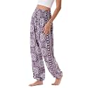 Lotus and Luna Women's Harem Pants Thai Pants for Beach & Lounge High Waisted Flowy Boho Pants Genie Pants Yoga Pants