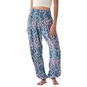 Lotus and Luna Women's Harem Pants Thai Pants for Beach &amp; Lounge High Waisted Flowy Boho Pants Genie Pants Yoga Pants