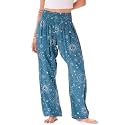 Lotus and Luna Women's Harem Pants Thai Pants for Beach &amp; Lounge High Waisted Flowy Boho Pants Genie Pants Yoga Pants
