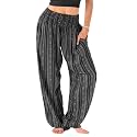 Lotus and Luna Women's Harem Pants Thai Pants for Beach &amp; Lounge High Waisted Flowy Boho Pants Genie Pants Yoga Pants