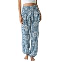 Lotus and Luna Women's Harem Pants Thai Pants for Beach &amp; Lounge High Waisted Flowy Boho Pants Genie Pants Yoga Pants