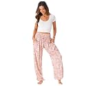 Lotus and Luna Women's Harem Pants Thai Pants for Beach &amp; Lounge High Waisted Flowy Boho Pants Genie Pants Yoga Pants