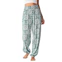 Lotus and Luna Women's Harem Pants Thai Pants for Beach &amp; Lounge High Waisted Flowy Boho Pants Genie Pants Yoga Pants