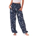 Lotus and Luna Women's Harem Pants Thai Pants for Beach &amp; Lounge High Waisted Flowy Boho Pants Genie Pants Yoga Pants