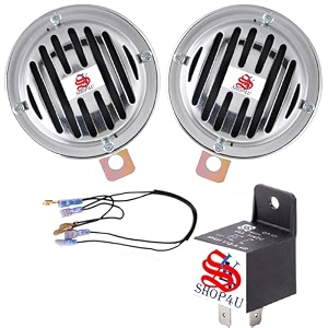 durable aluminium horns - 125mm super loud train sound for cars amp more