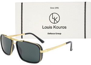 LOUIS KOUROS Retro Square Sunglasses