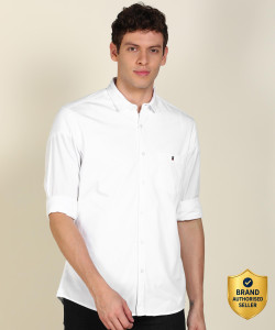 Louis Philippe Jeans Men Solid Casual White