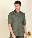 Louis Philippe Jeans Men Slim Fit Solid Spread Collar Casual Shirt