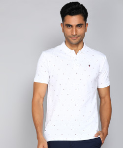 Louis Philippe Jeans Printed Men Polo Neck