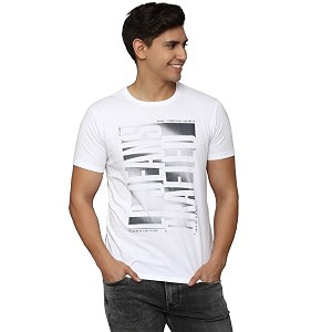 Louis Philippe Mens Cotton Slim Fit T-Shirt