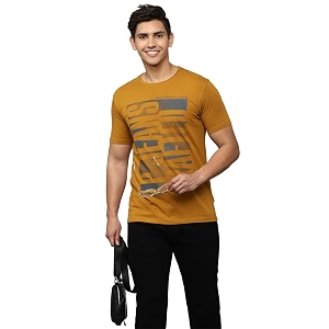 Louis Philippe Mens Cotton Slim Fit T-Shirt