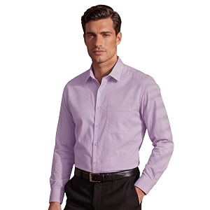 Louis Philippe Mens Cotton Striped Regular Fit