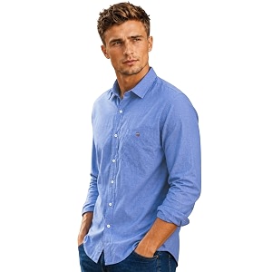 Louis Philippe Mens Cotton Slim Fit Textured