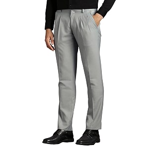Louis Philippe Mens Regular Fit Fashionable Pleated