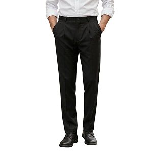 Louis Philippe Mens Regular Fit Fashionable Pleated