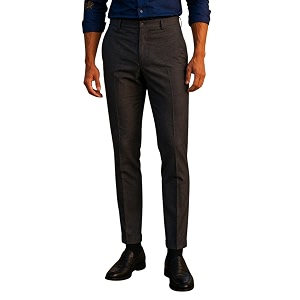Louis Philippe Mens Regular Fit Fashionable Pleated