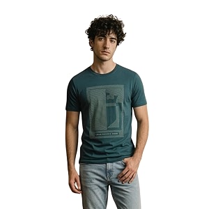 Louis Philippe Mens Slim Fit Signature Graphic