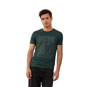 Louis Philippe Mens Slim Fit Signature Graphic