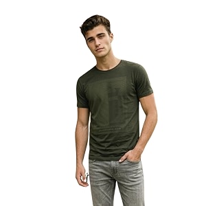 Louis Philippe Mens Slim Fit Signature Graphic