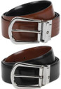 LOUIS PHILIPPE Men Black Genuine Leather Belt