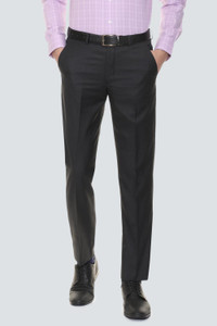 LOUIS PHILIPPE Men Regular Fit Black Viscose