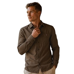 Louis Philippe Men s Linen Blend Solid